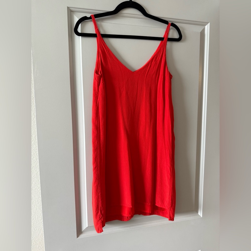 Top Shop Red Sleeveless Shift Dress Size 4